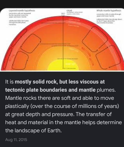 What are the characteristics of the mantle?