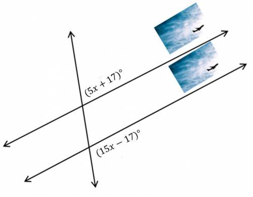 2. What is the value of x which proves that the runways are parallel? What is the measure of the la