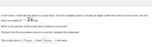 Big points please be a good human and help A fish swims 4 feet directly above a scuba diver. The fi