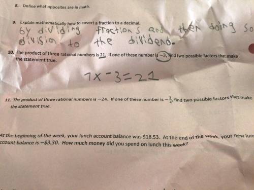 Are you smarter than my students lets find out answer number 11. Answers may vary, however the

PR