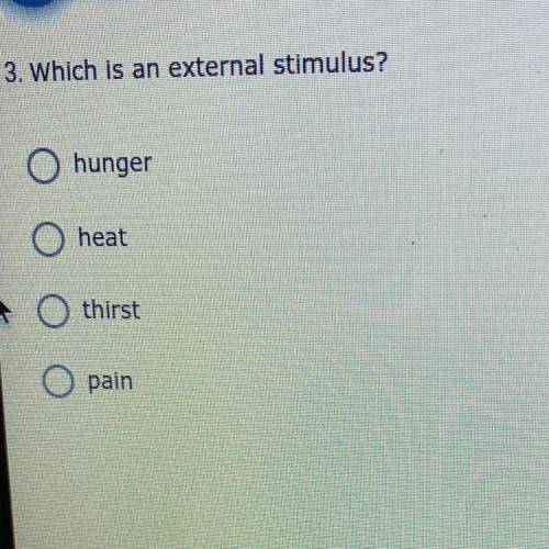 Which is an external stimulus?