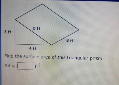 Find the surface area of this triangular prismplease help me