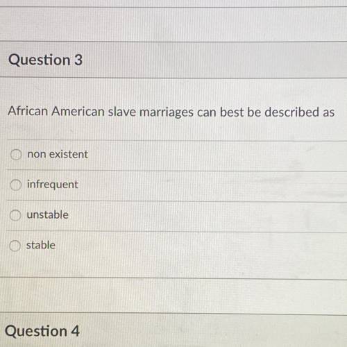 African-American slave marriages can best be described as?