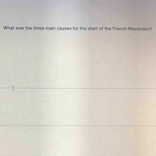 What was the three main causes for the start of the French Revolution?