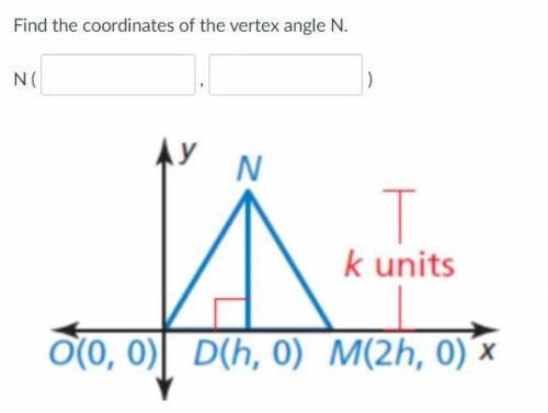 Find the coordinates of the vertex angle N.
