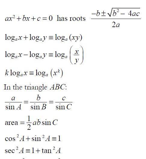 Solve the following please!;

ar?+ br+ c= 0 has roots
logaN+logay=loga(ty)
logat-logaN=loga
kiloga