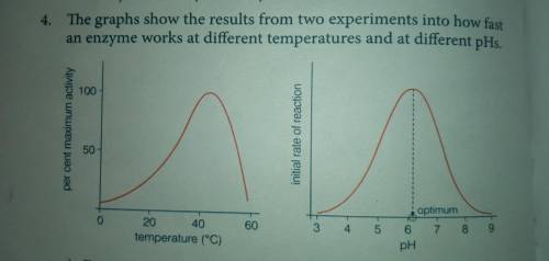 an enzyme works at different temperature and at different pHs describe the result obtained for temp