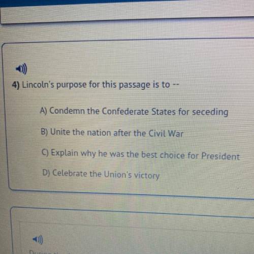 What is Lincoln’s purpose for this passage