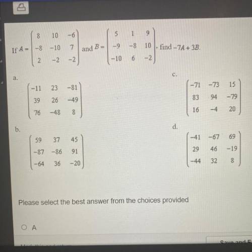 Please select the best answer from the choices provided
Α
B 
C 
D