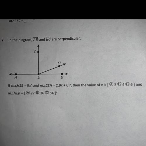 In the diagram ,AB and EC are perpendicular. 
i