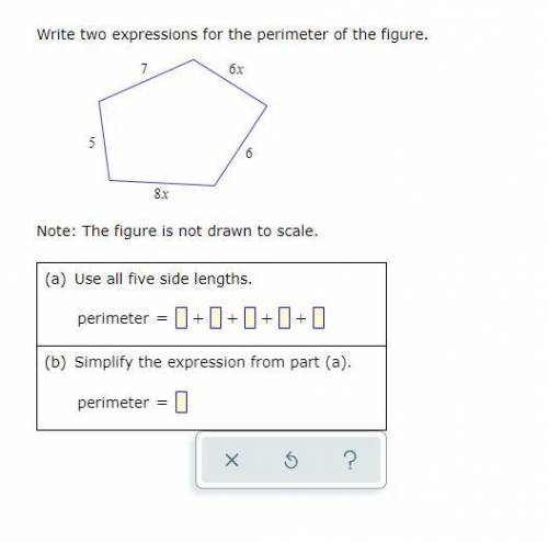 Write two expressions for the perimeter of the figure.