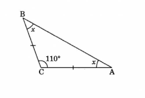 Find the measure of angle x in the figure