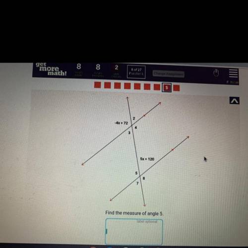 Find the measure of angle 5. Please help me