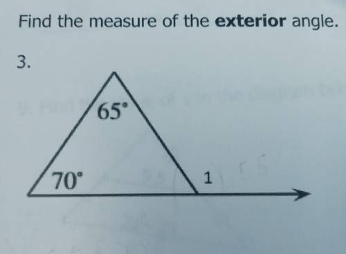Find the measure of the exterior angle..