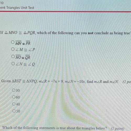 Whats the answer for number 1 and 2