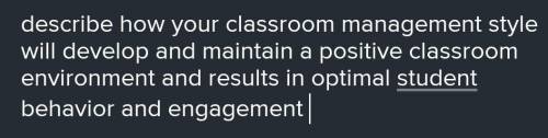 How would I describe this of the classroom management
