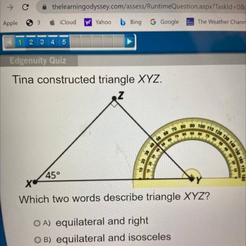 HELPPPPPPPPPPPPP

A: equilateral and right
B: equilateral and isosceles 
C: isosceles and scalene