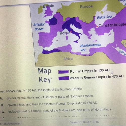 Assical Rome

I Black Sea
Atlantic
Ocean
- Constantinople
Rome
Mediterranean
Sea
Map
Key:
Roman Em
