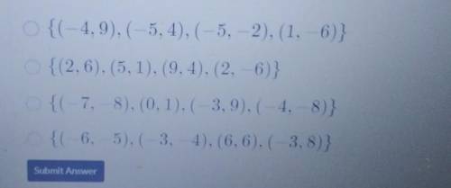 Which set of ordered pairs represents a function ill send a picture