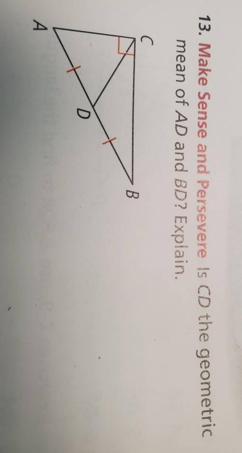 Is CD the geometric mean of AD and DB