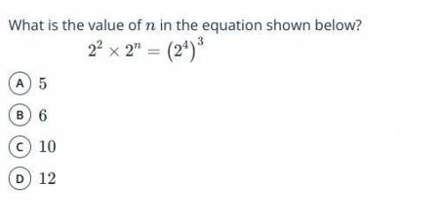 What is the value of n in the equation shown below?