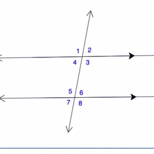 Which angles are corresponding and which angles are alternate interior ?
