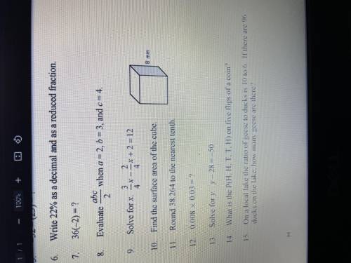 I need help solving number 10 and 14