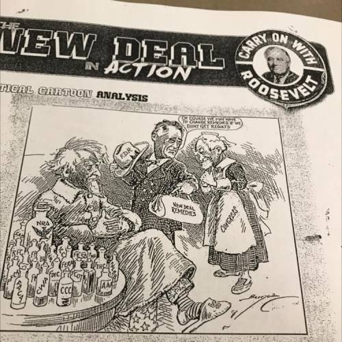 How is president franklin roosevelt depicted by the cartoonist