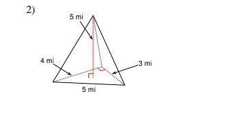 How to find the height of the base of a triangular pyramid with 3 sides of the base