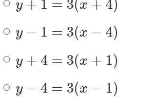 What is an equation in point-slope form of the line that passes through (−1,−4) and (2, 5)? pls pls