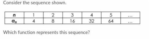 WHOEVER ANSWER THIS I WILL GIVE U 100  POINTS Which function represents this sequence?