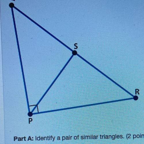 HELP PLS!!!

Seth is using the figure shown below to prove the Pythagorean Theorem using triangle