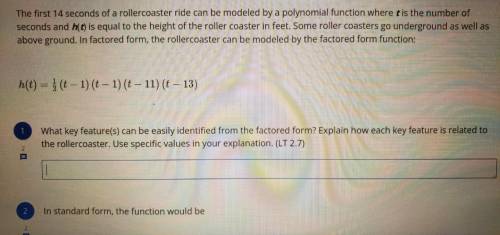 HELLO PLEASE HELP.

what key feature(s) can be easily identified from factored form? explain how e