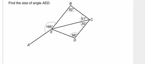 How do I find the angle of aed, please help