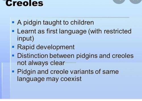 What is the difference between pidgin and cleole?