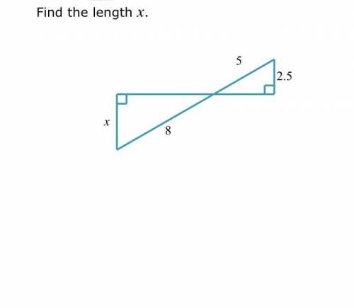 Find the length x. Please help