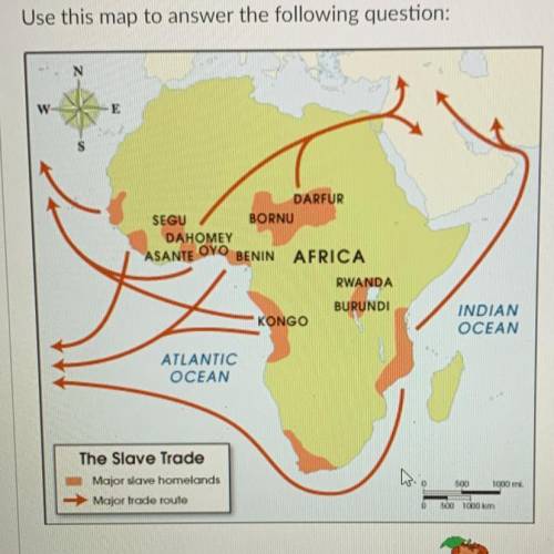 How do these trade routes reflect the demand for slaves? (5 points)

The routes show that demand f