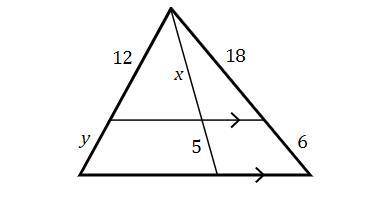 Find x and y for all three of the problems.