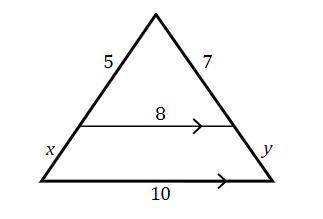 Find x and y for all three of the problems.