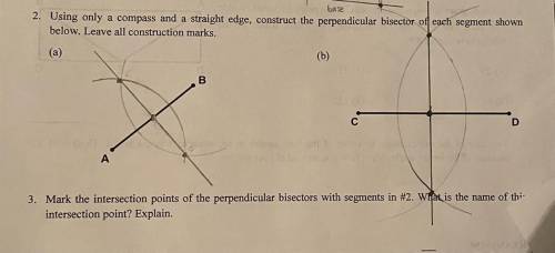 Mark the intersection points of the perpendicular bisectors with segments in #2. What is the name o