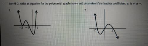 PLEASE HELP!!!
writing equations of polynomial functions