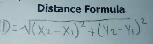 What is the DISTANCE OF (-6, -12) and (4,8)USING the Distance formula in picture.