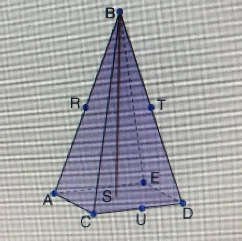 Which point is between points C and E?
A. d
B. a
C. s 
D. b