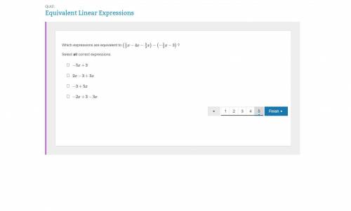 Which expressions are equivalent to (1/3x-4x-5/3x)-(-1/3x-3)?

Select all correct expressions. the