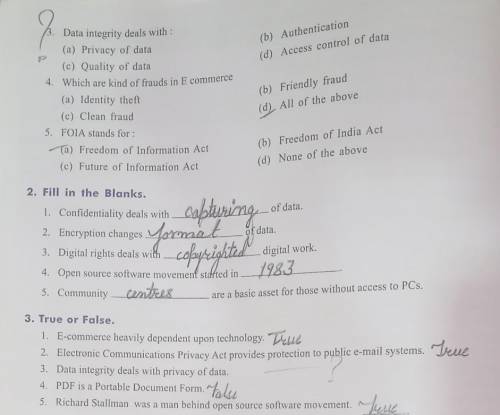Data integrity.......? :/

Also if you can check if the other answers are right as well..... Thank