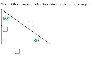 Correct the error in labeling the side lengths of the triangle.