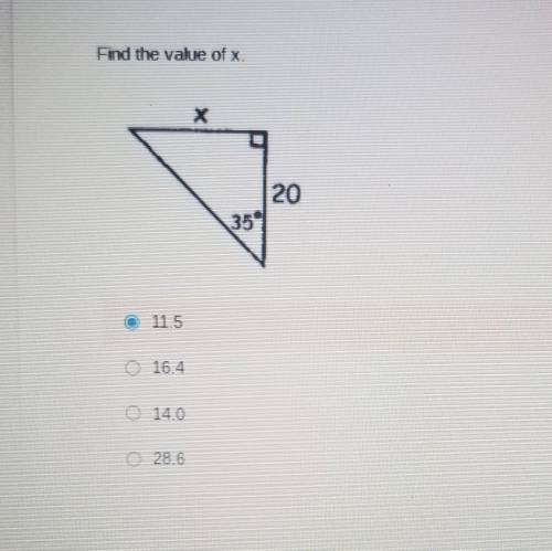 Find the value of x? (trig)