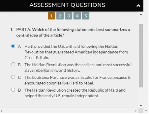 In the common lit How haiti saved the united states