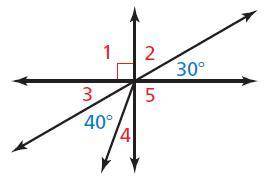 Find all the unknown angle measures in the diagram.m1=m2=m3=m4=m5=
