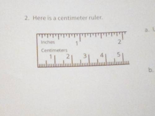 Here is a centimeter ruler

 A. Use the fuller to find 1 divided by 1/10 and 4 divided by 1/10 
B.